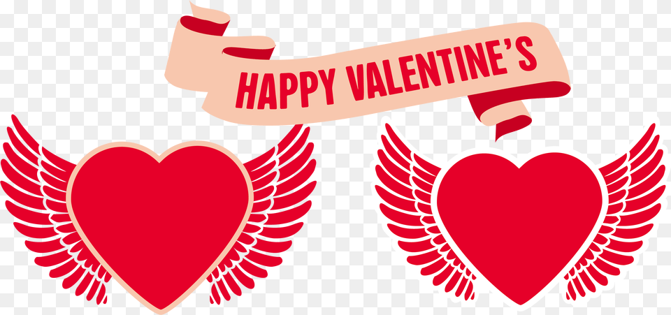 Valentinequots Day Heart With Wings Transprent, Sticker, Dynamite, Weapon, Symbol Png Image