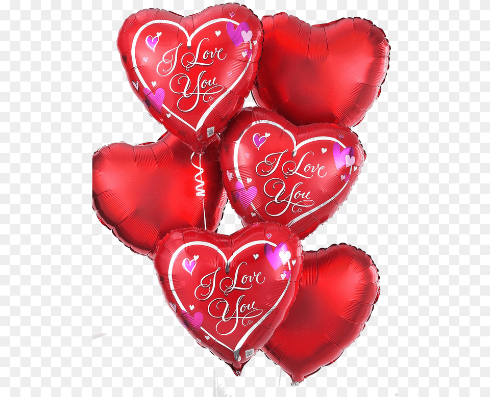 Valentines Balloons Graphic Library Love You Balloons Bouquet, Balloon, Heart, Symbol Free Png Download