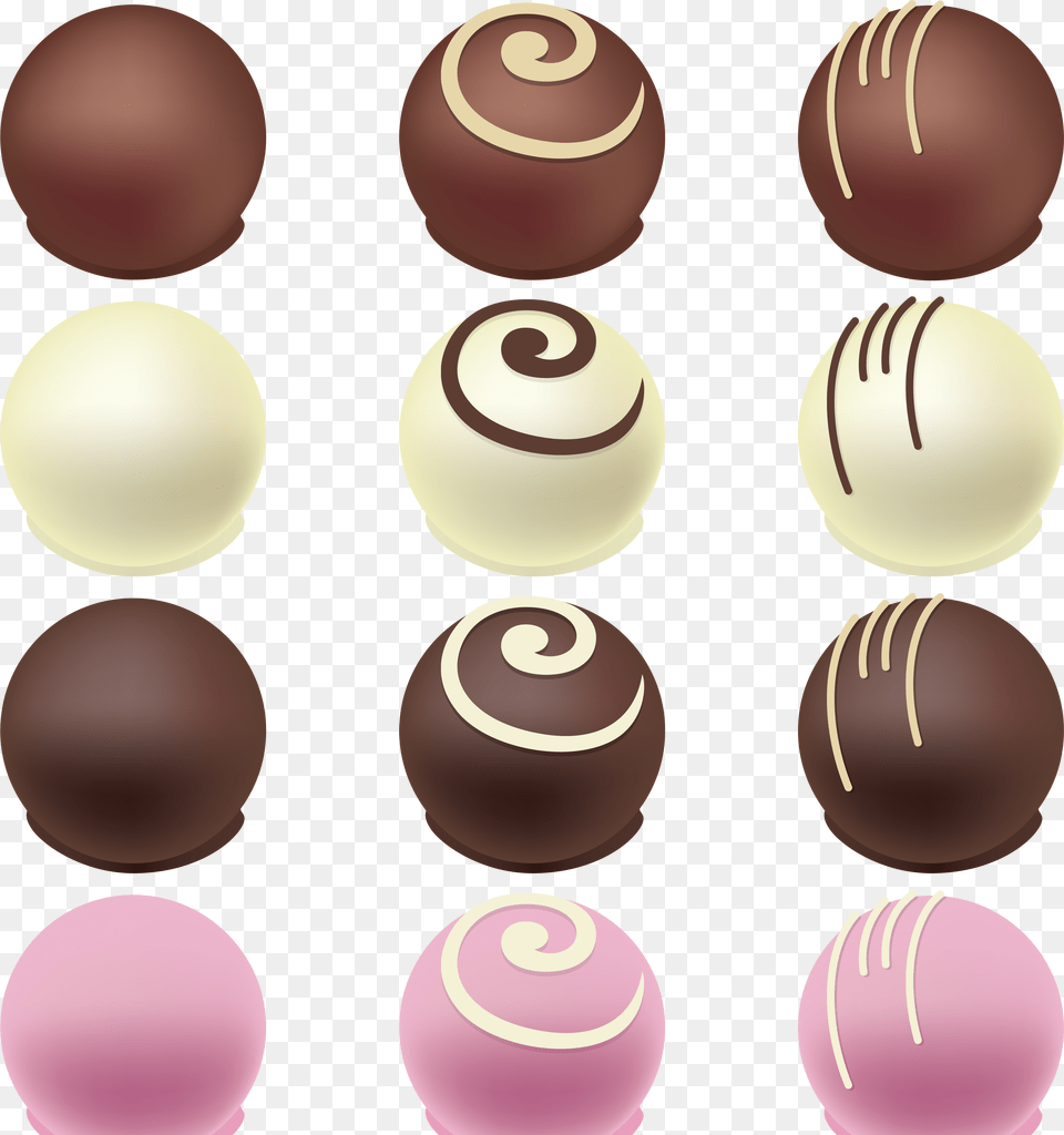 Valentines Balls Chocolate Candy Vector Png