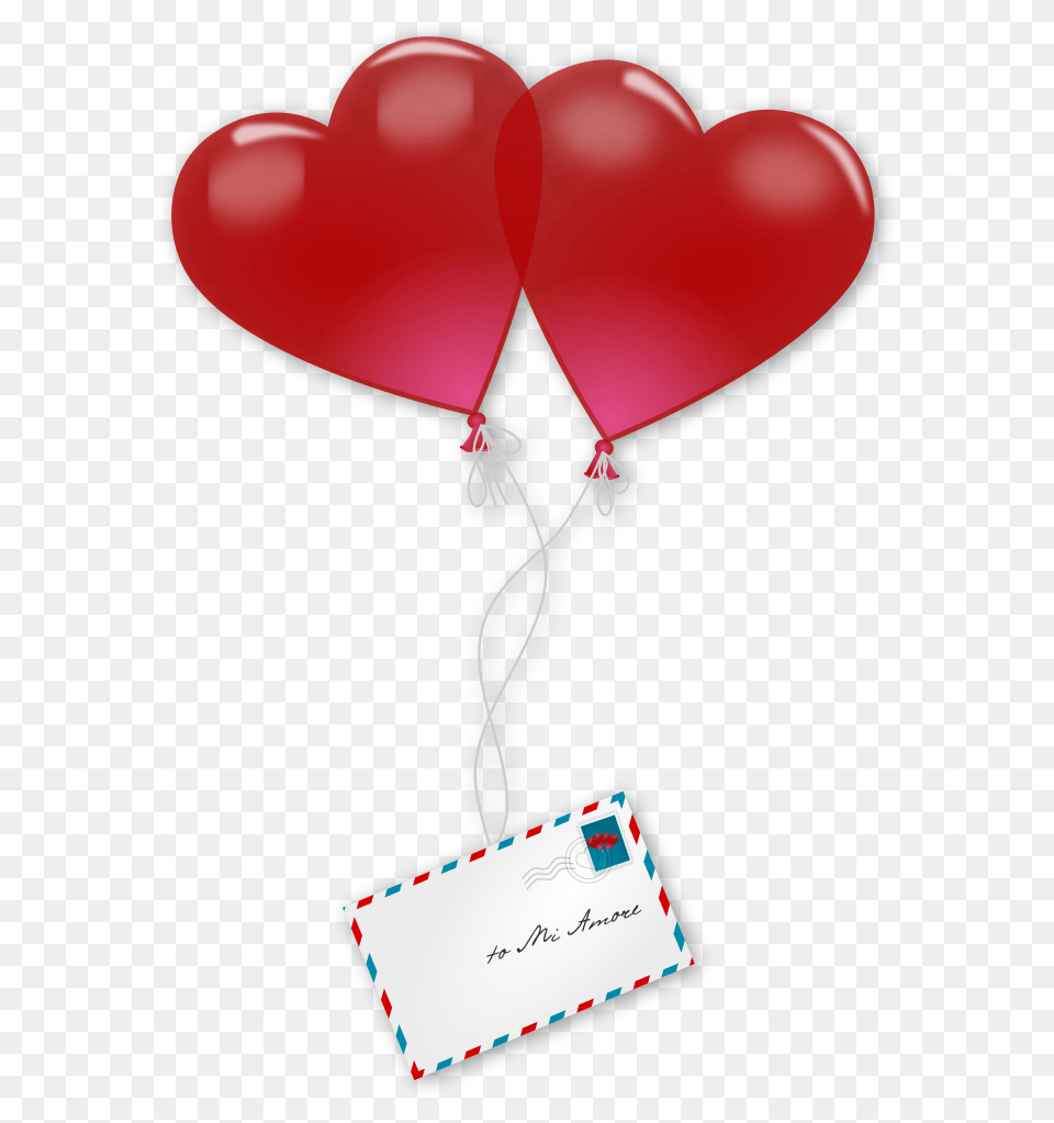 Valentines Day, Balloon, Envelope, Mail Free Png