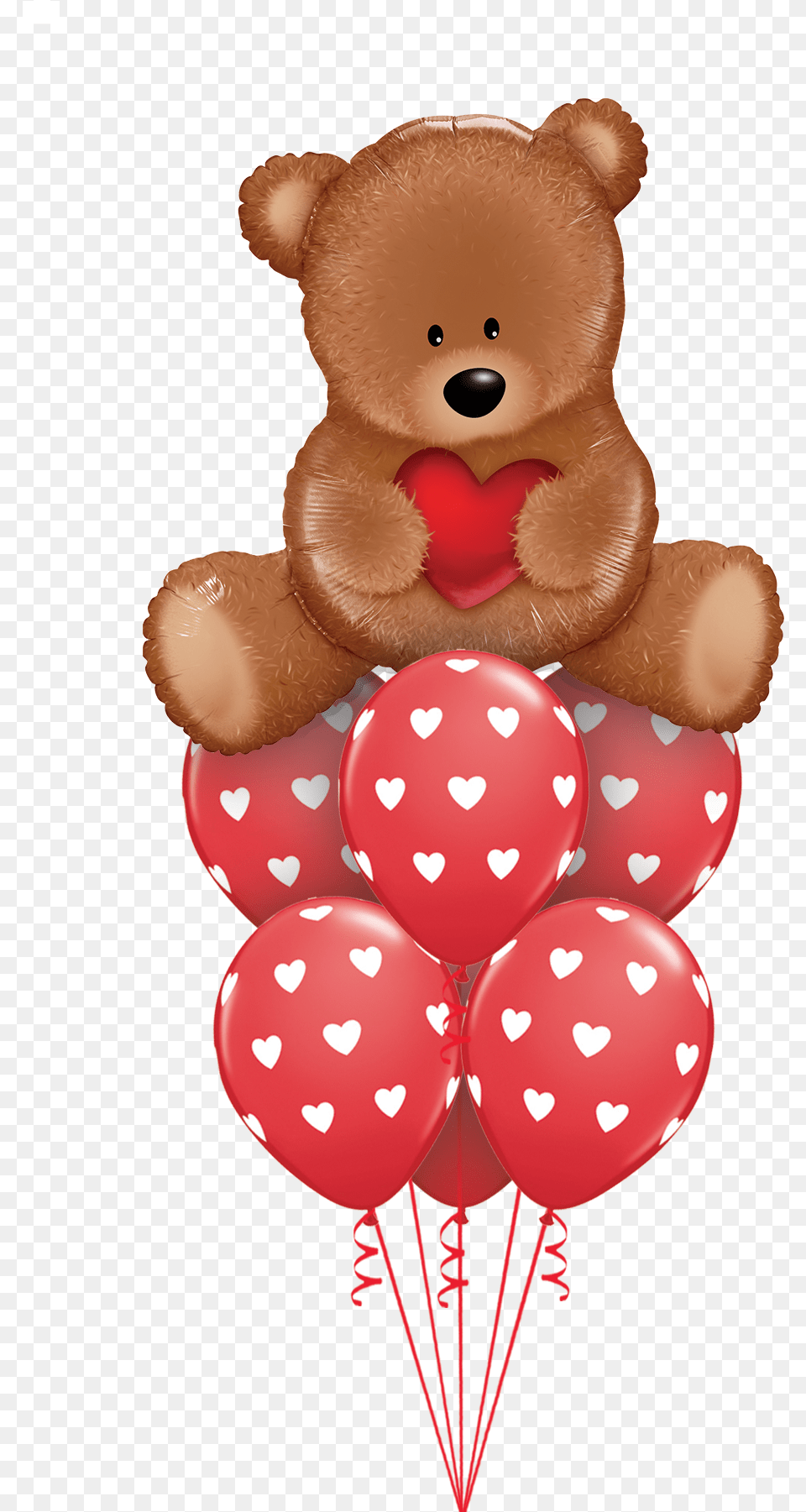 Valentines Day Balloons Loving Teddy Bear, Balloon, Teddy Bear, Toy, Animal Png