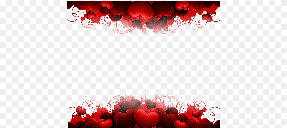 Valentines Day Border Hd All Red Heart Border Design, Art, Graphics, Pattern Png