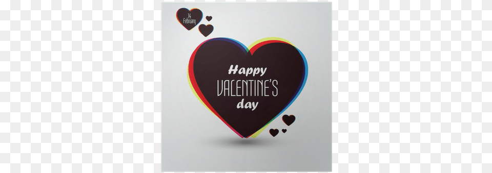 Valentines Day Card With Hearts Happy, Heart, Disk Free Png
