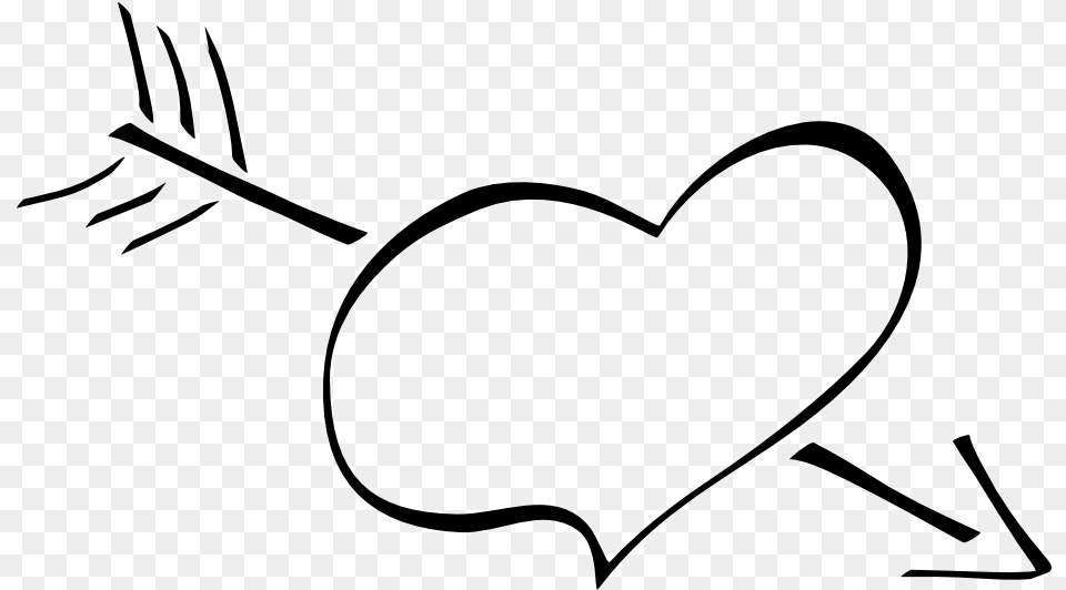 Valentines Day Clipart Black And White Hearts Black And White, Gray Png