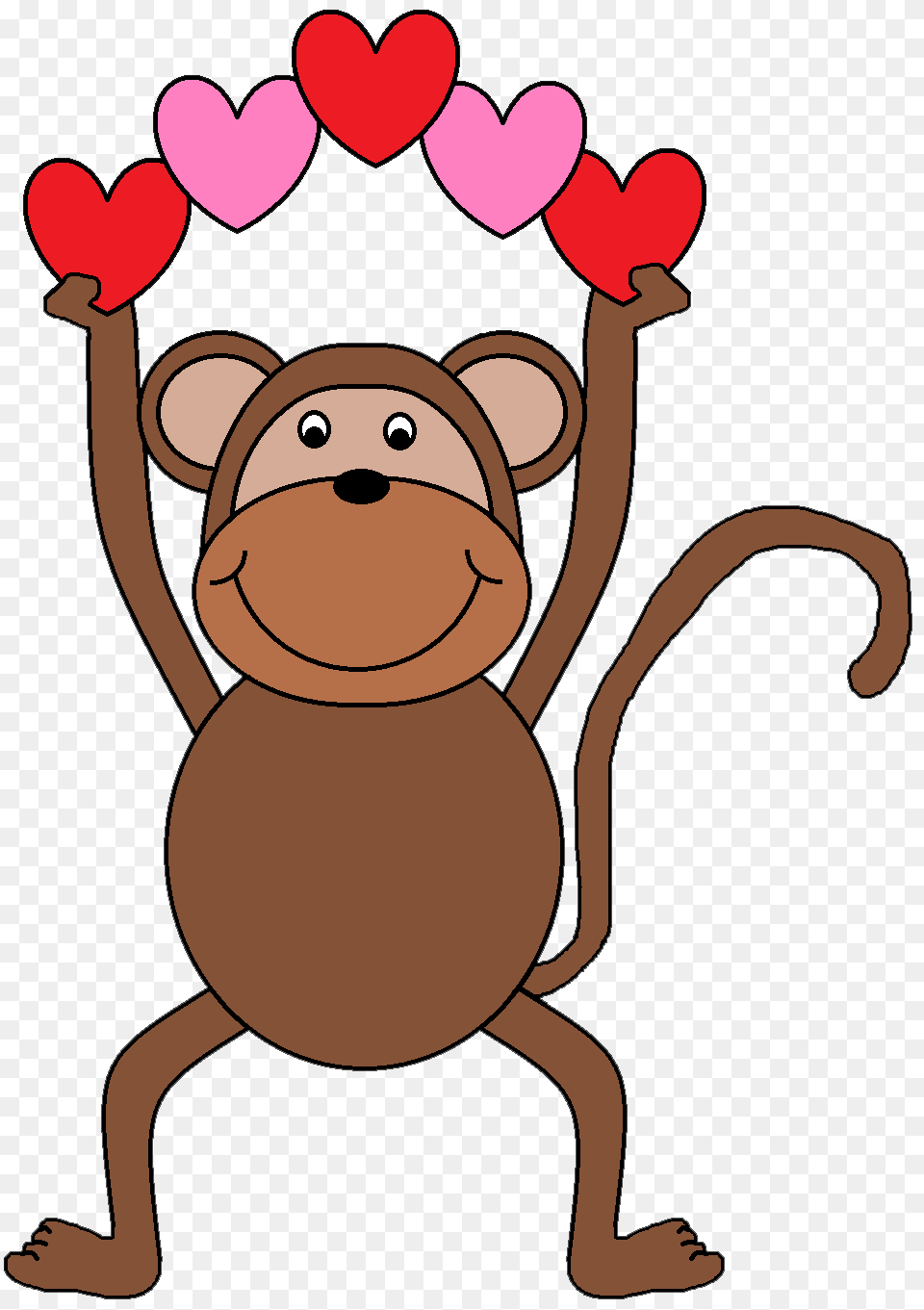 Valentines Day Clipart Monkey, Cartoon, Animal, Kangaroo, Mammal Free Png Download