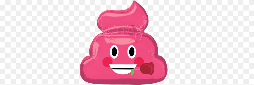 Valentines Day Fun Pink Rose Emoji Poo Valentine Poop Emoji, Cushion, Home Decor, Inflatable Png Image