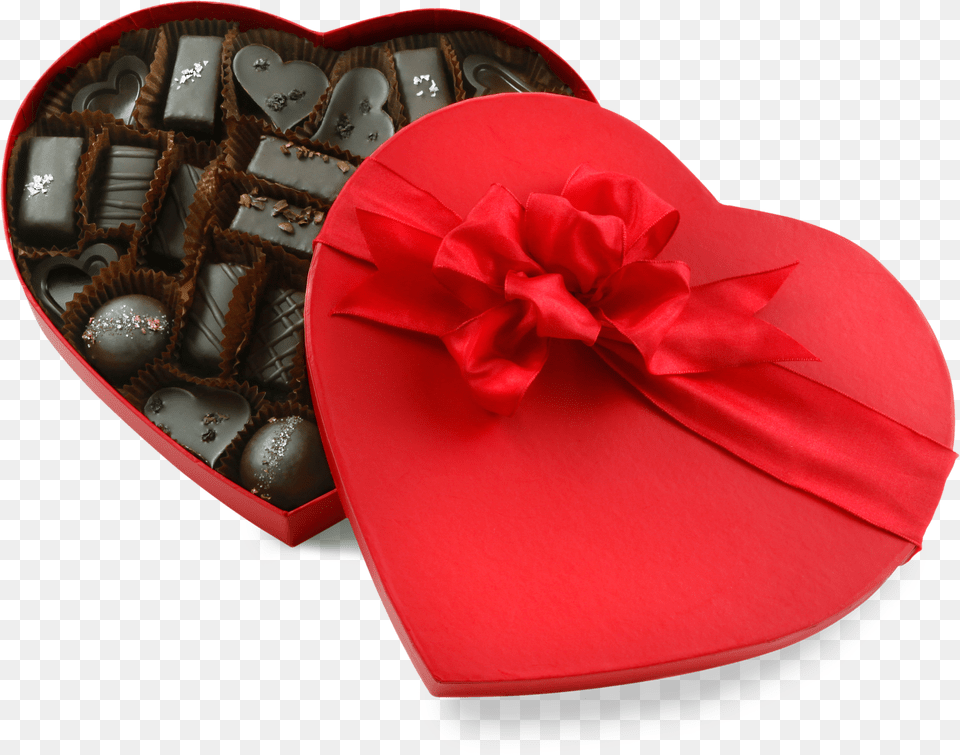 Valentines Day Gift Heart Box Of Chocolates Free Png Download
