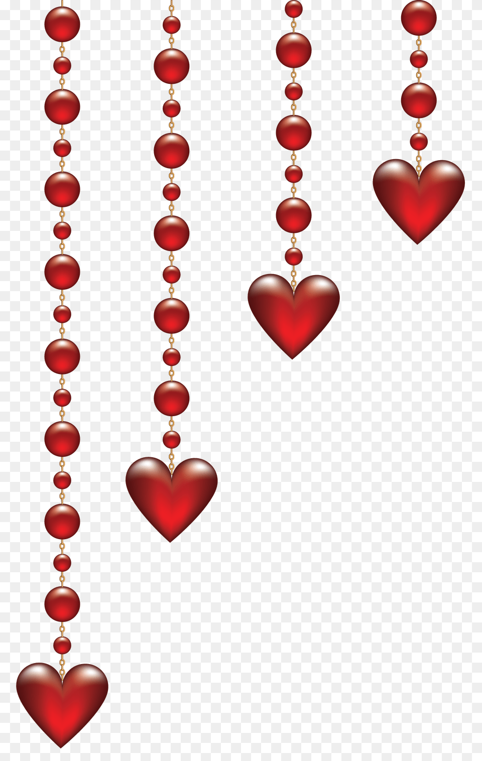 Valentines Day Hanging Hearts Clip Art, Accessories, Earring, Jewelry, Necklace Free Transparent Png