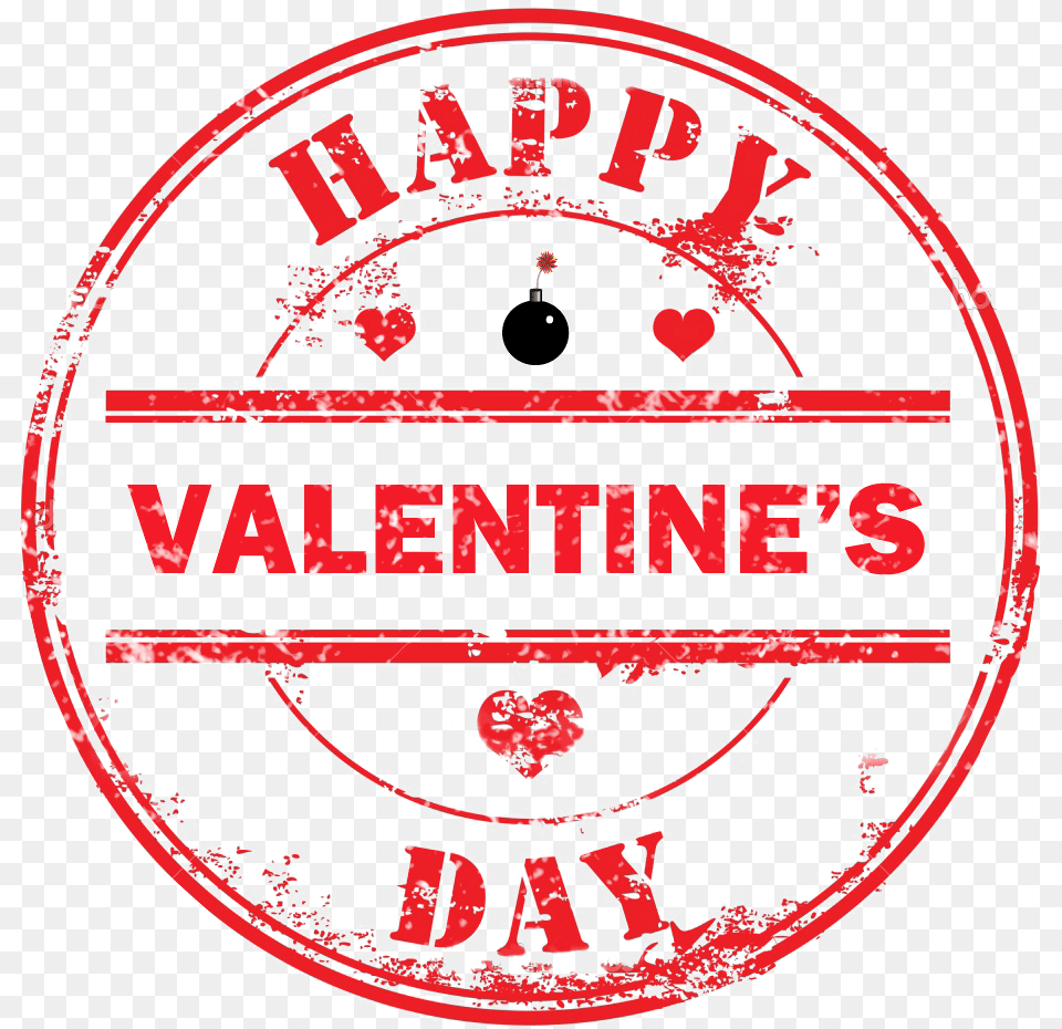 Valentines Day Happy Valentines Day Stamp, Logo, Disk, Symbol Free Png