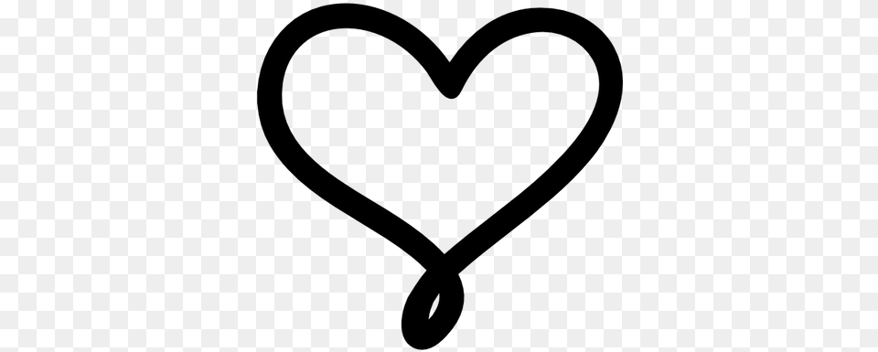 Valentines Day Heart Black And White, Gray Png Image