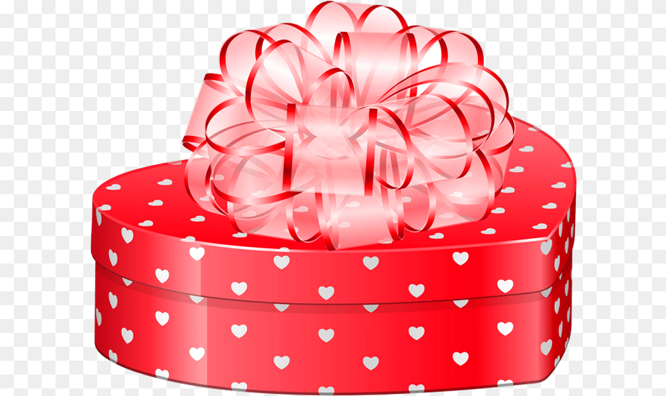 Valentines Day Heart Gift Box With Bow Clipart Valentine Day Gift, Dynamite, Weapon Free Png Download