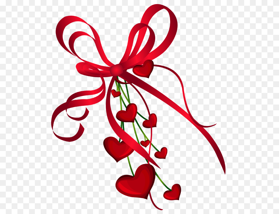 Valentines Day Hearts Decor With Red Bow Gallery, Dynamite, Weapon, Art, Graphics Free Transparent Png