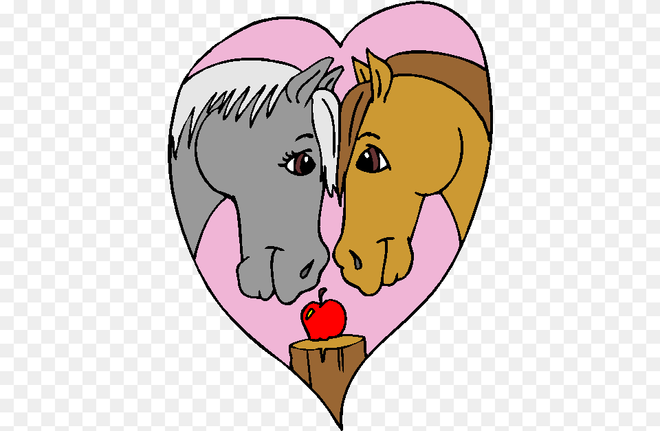 Valentines Day Horse Coloring Pages, Baby, Person, Heart, Balloon Free Png Download