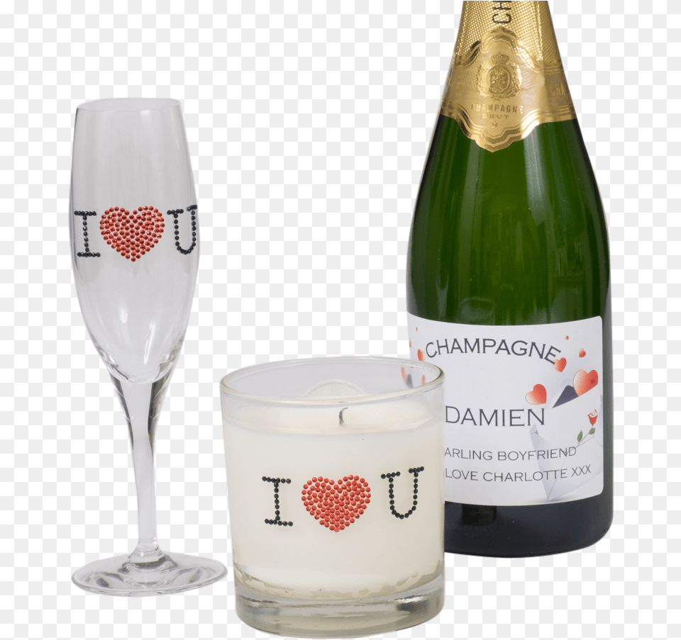 Valentines Day Personalised Prosecco Gift Set Wine Glass, Alcohol, Wine Bottle, Liquor, Bottle Png Image