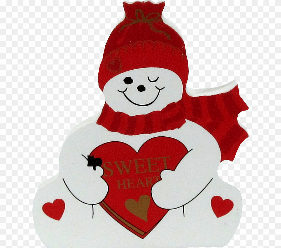 Valentines Day Snowman, Nature, Outdoors, Winter, Snow Free Png Download