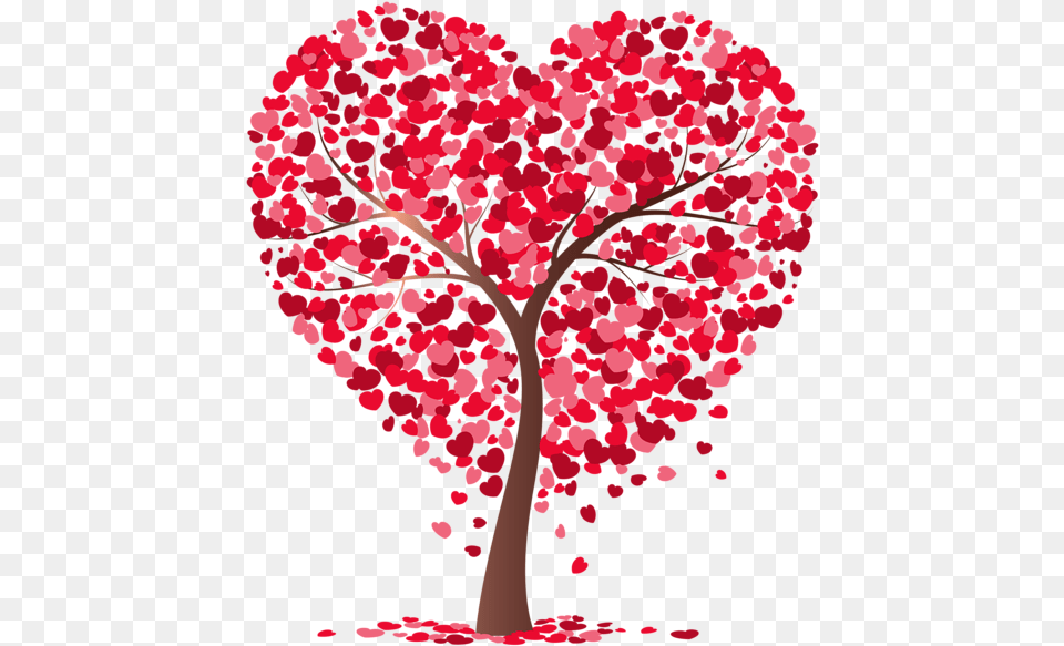 Valentines Day Tree Hearts, Flower, Plant, Heart, Art Free Png Download