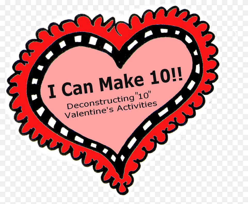 Valentines Math Freebie Decomposing 10 Preschool Powol Heart, Person Png Image