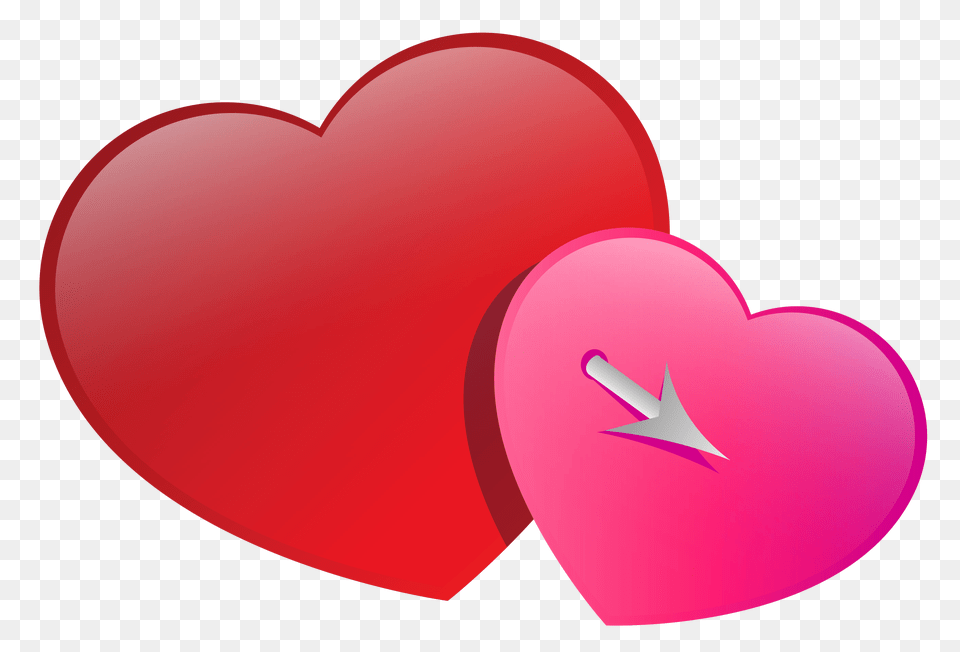 Valentines Pink And Red Hearts Clipart Gallery, Heart, Symbol Png Image
