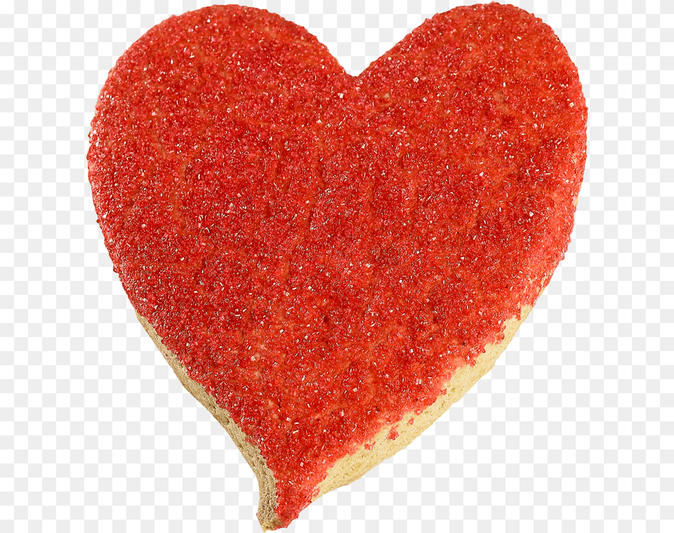 Valentines Red Heart Sugar Cookie Heart Cookie Free Png Download