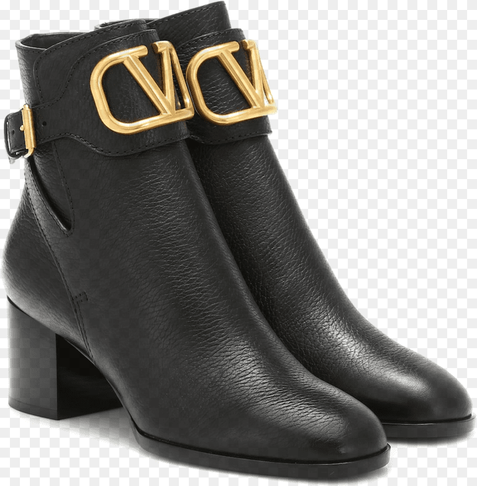 Valentino Garavani Vlogo Grainy Leather Ankle Boot Valentino Vlogo Ankle Boots, Clothing, Footwear, Shoe Free Transparent Png