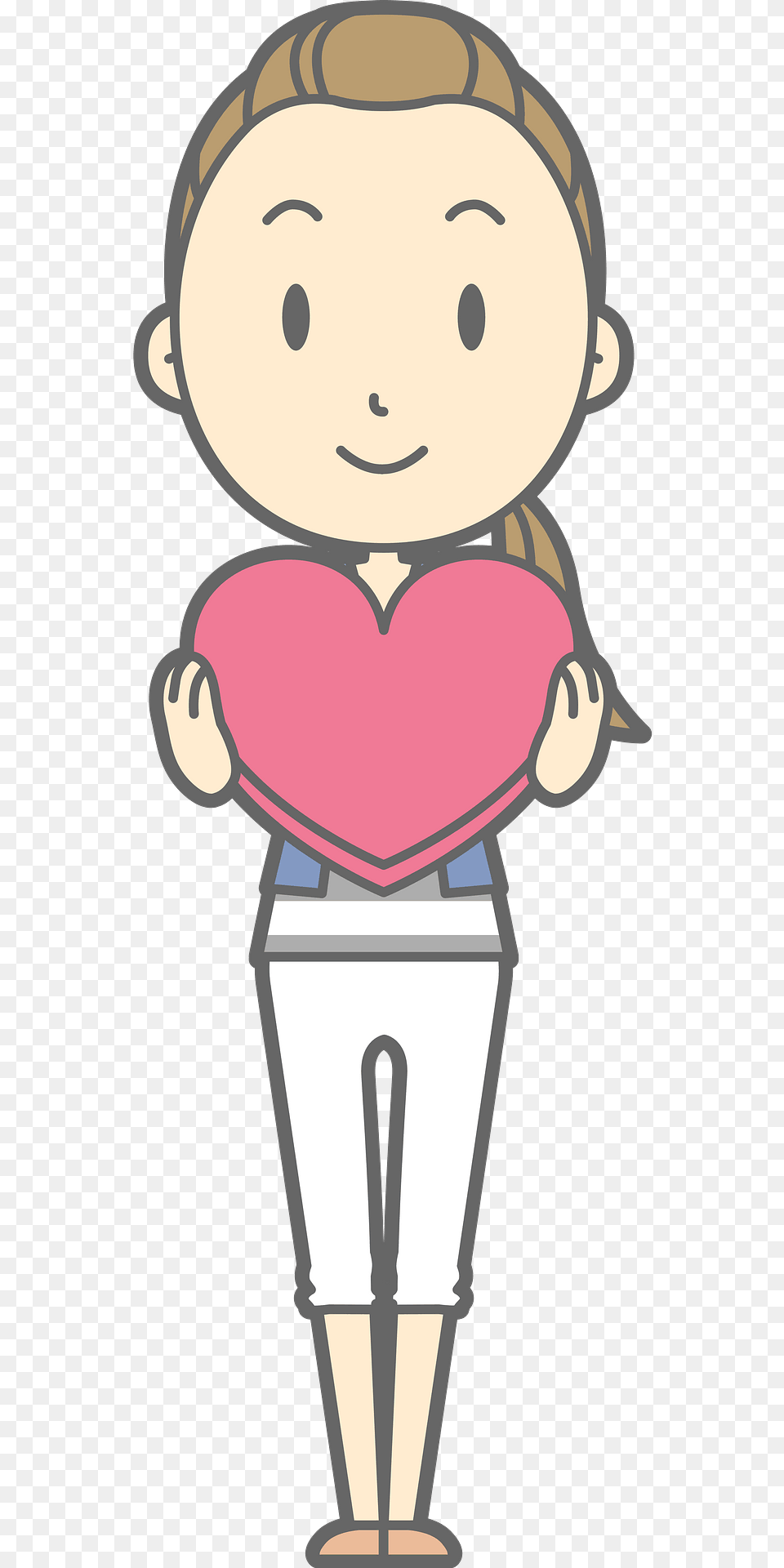 Valerie Woman Is Holding A Red Heart Clipart, Person, Cream, Dessert, Food Free Png Download