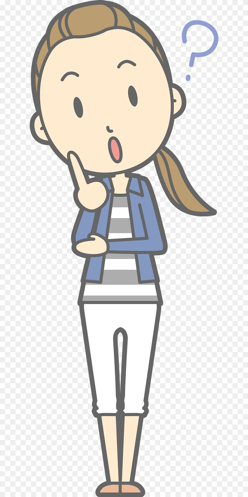 Valerie Woman Is Questioning Clipart, Cream, Dessert, Food, Ice Cream Free Png Download