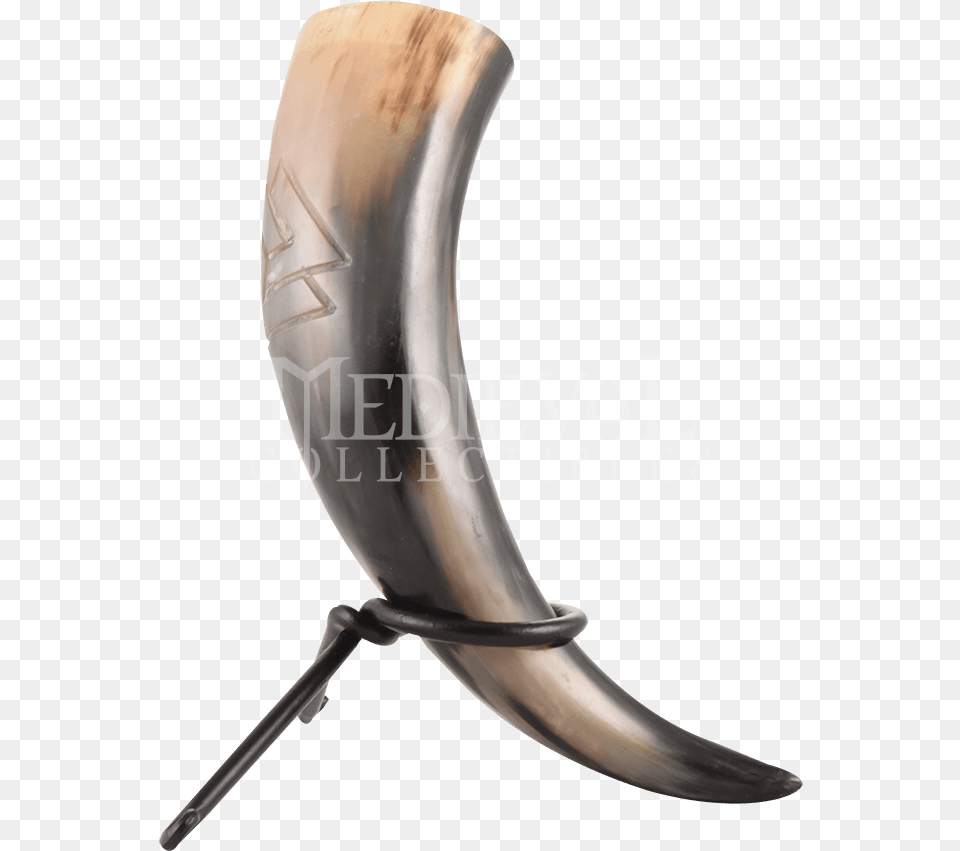 Valhalla Valknut Drinking Horn With Stand Sabre, Blade, Dagger, Knife, Weapon Png