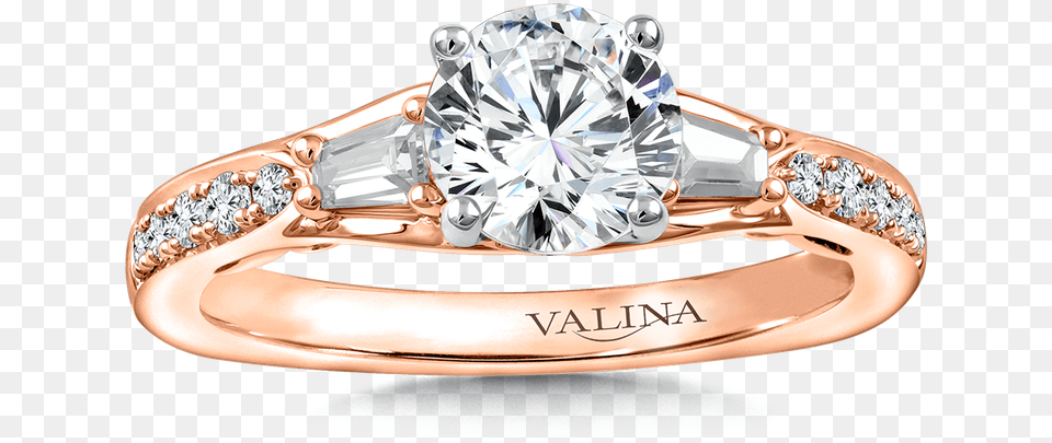 Valina Diamond Engagement Ring Mounting In 14k Rose Pre Engagement Ring, Accessories, Gemstone, Jewelry, Silver Free Png