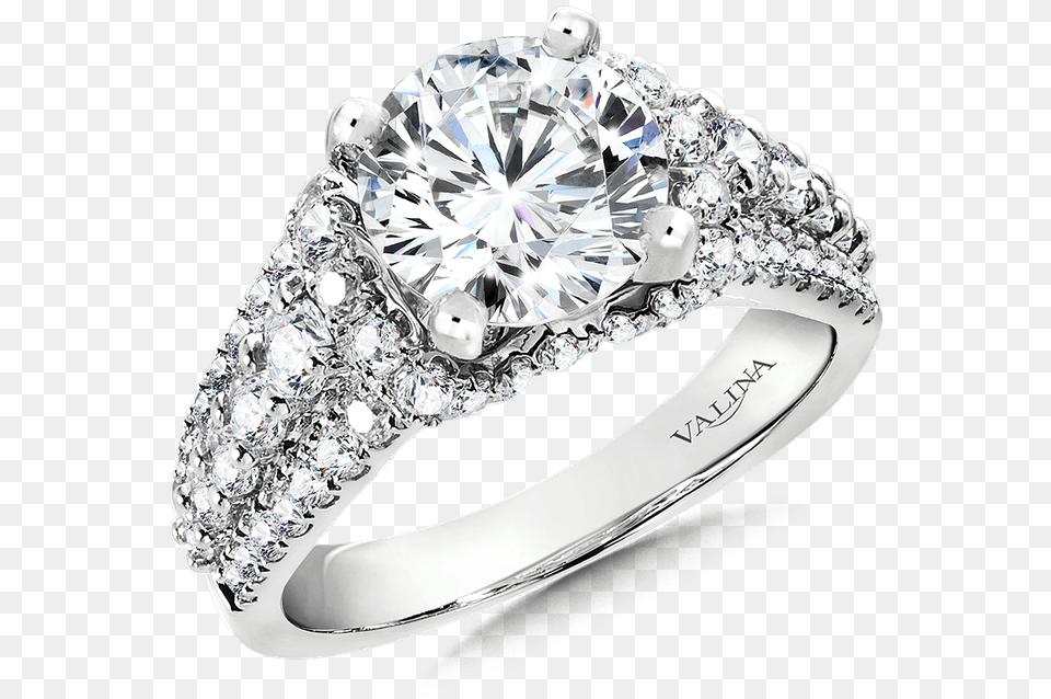 Valina Diamond Engagement Ring Mounting In 14k White Engagement Ring, Accessories, Gemstone, Jewelry, Silver Png Image