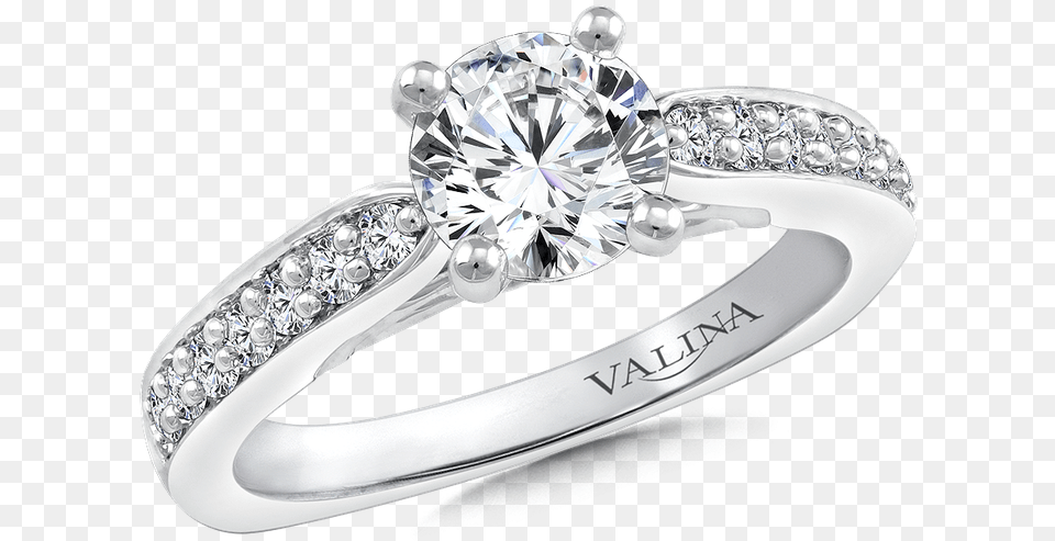 Valina Diamond Engagement Ring Mounting In 14k White Engagement Ring, Accessories, Gemstone, Jewelry, Silver Free Png Download