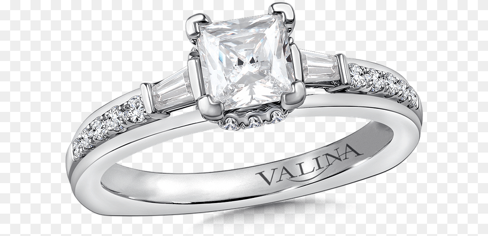 Valina Diamond Engagement Ring Mounting In 14k White Pre Engagement Ring, Accessories, Jewelry, Silver, Gemstone Free Transparent Png