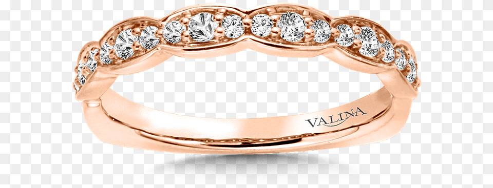 Valina Stackable Wedding Band In 14k Rose Gold Womans Wedding Band Gold, Accessories, Jewelry, Ring, Diamond Png Image