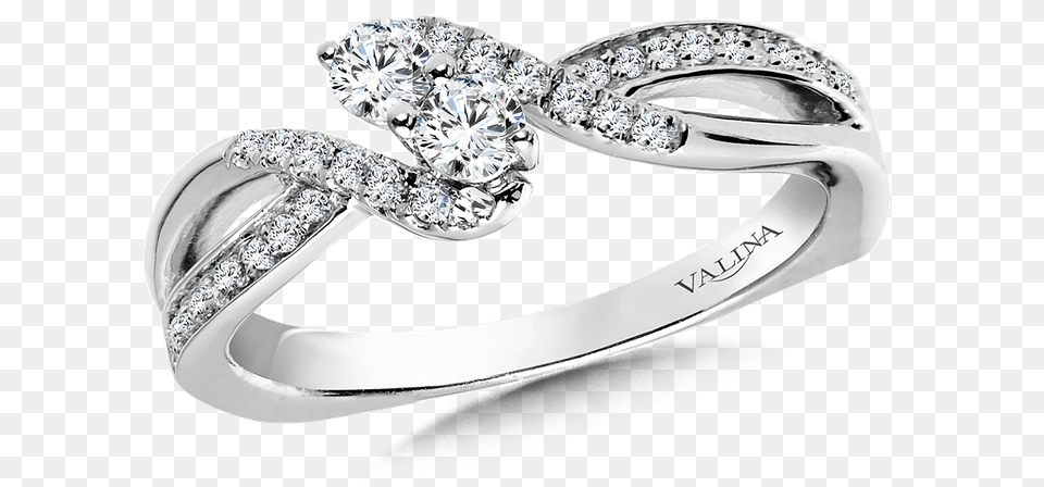 Valina Two Stone Diamond Engagement Ring Moutning In Pre Engagement Ring, Accessories, Jewelry, Gemstone, Silver Free Png Download