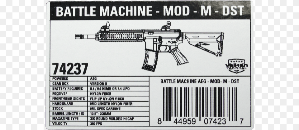 Valken Battle Machine Aeg V2 Modulo Operation, Firearm, Gun, Rifle, Weapon Free Png
