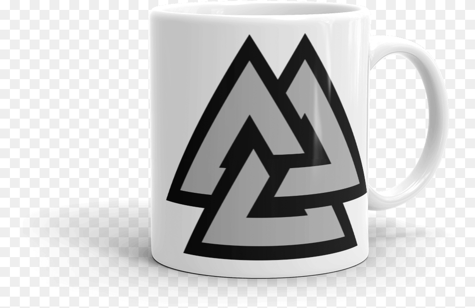 Valknut Coffee Mug Viking Symbol No Background, Cup, Beverage, Coffee Cup Png Image