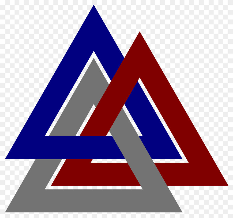 Valknut Symbol 3linkchain Closed Clipart, Triangle Png Image