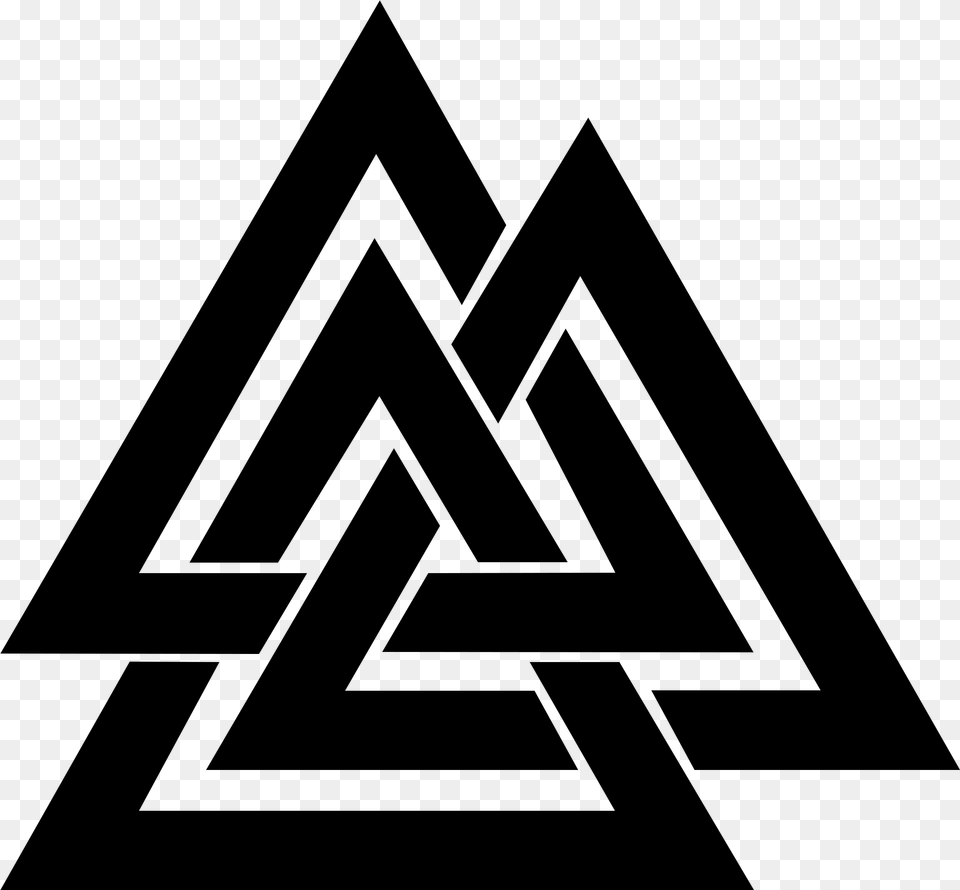 Valknut Valknut Symbol, Gray Free Png