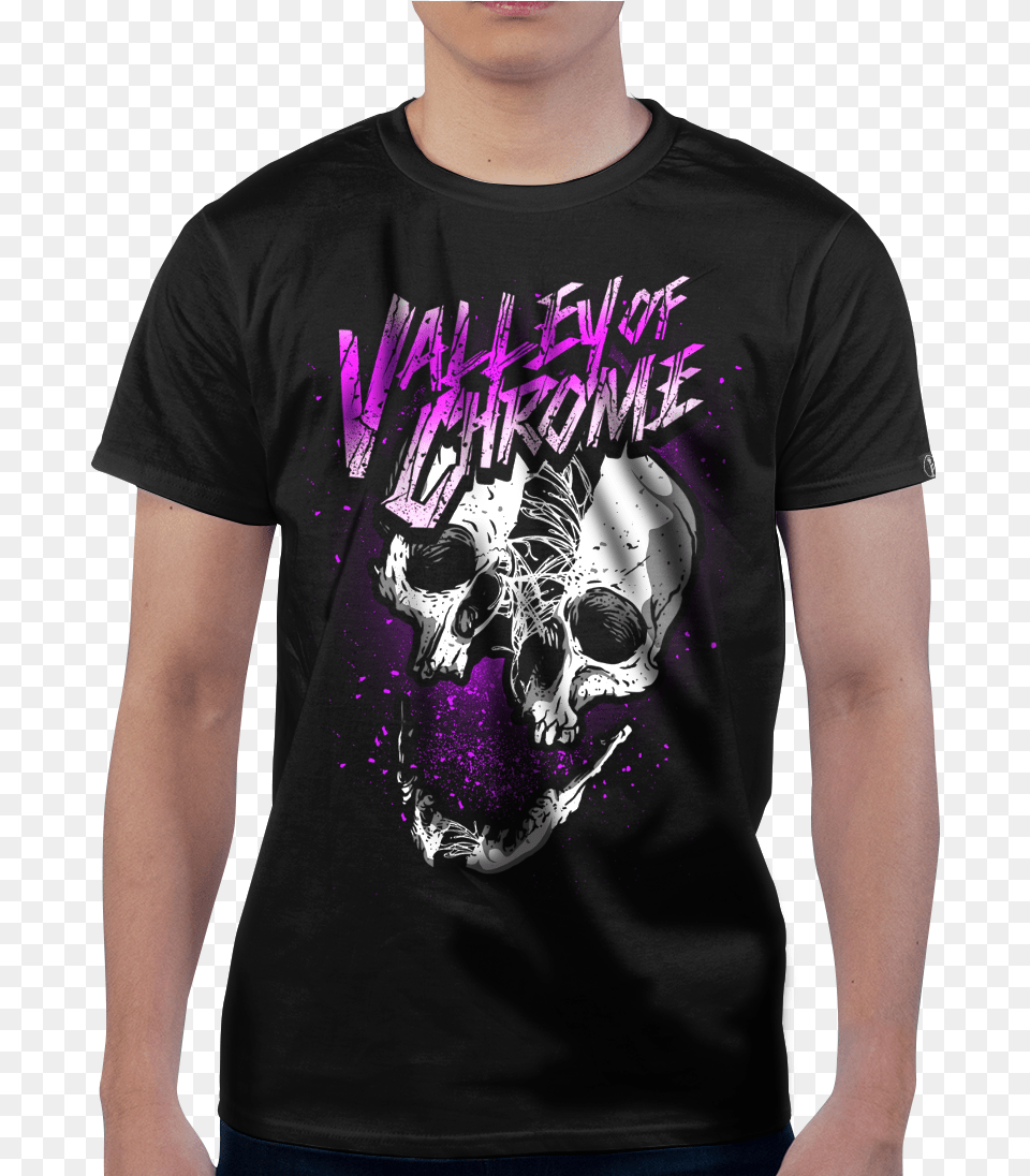 Valley Of Chrome Split Skull Tokyo Ghoul Shirt, Clothing, T-shirt, Boy, Male Png Image