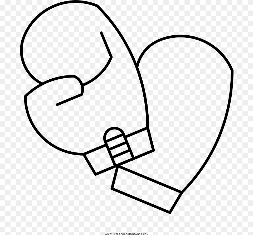 Value Boxing Glove Coloring, Gray Png