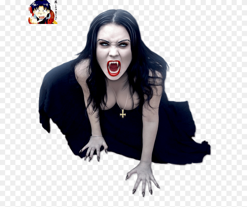 Vampire, Woman, Person, Portrait, Head Png Image