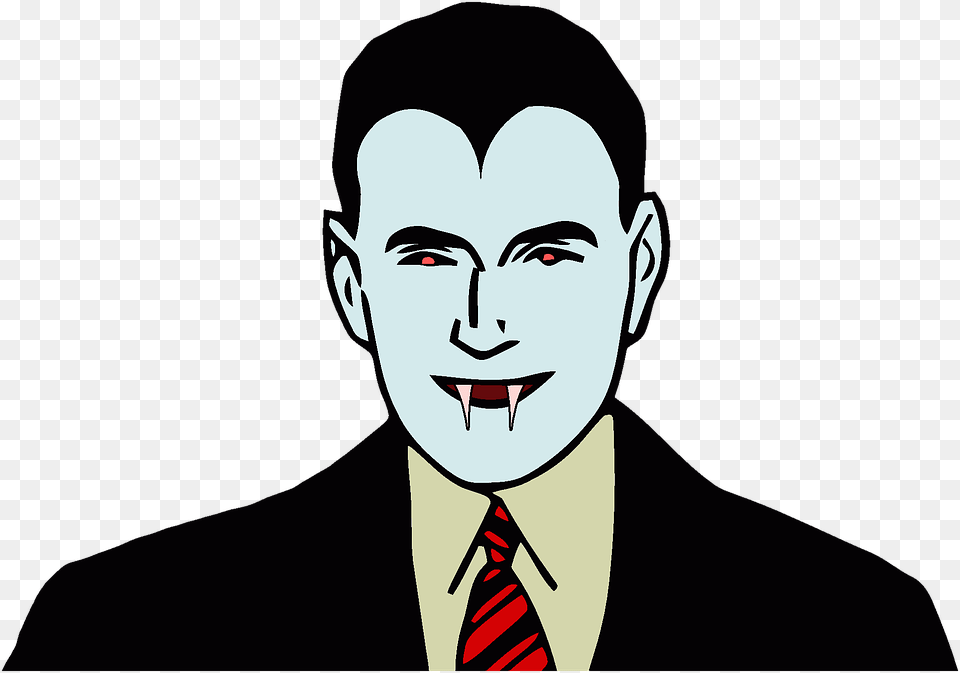 Vampire, Male, Adult, Face, Stencil Png Image