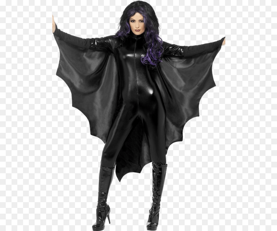 Vampire Bat Wings Adult Bat Halloween Costumes, Fashion, Person, Female, Clothing Free Png Download