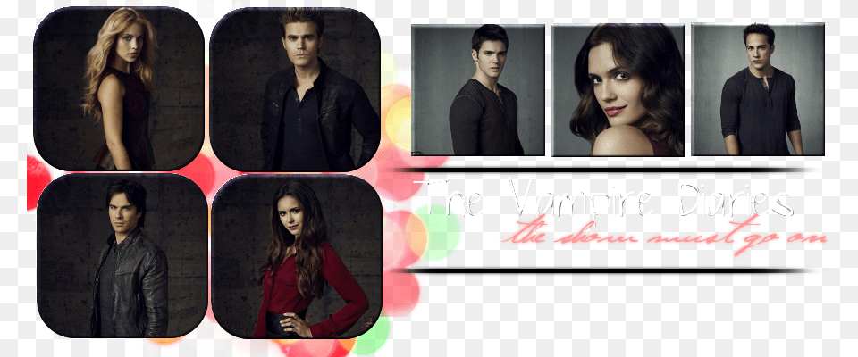Vampire Diaries Tv Show Art 32x24 Poster Decor, Adult, Person, Jacket, Woman Png Image