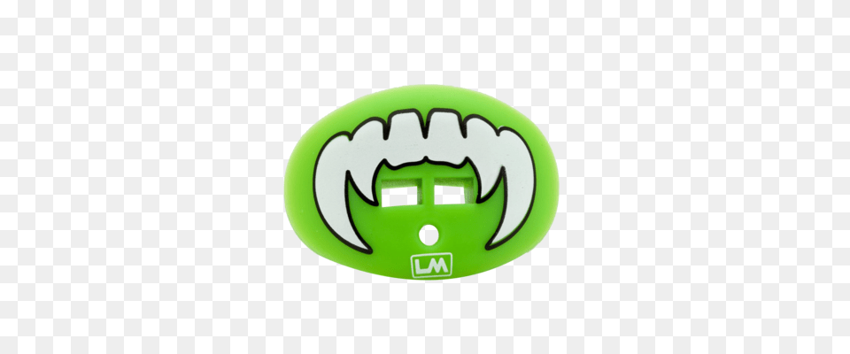 Vampire Fang Fluorescent Green Football Mouthguard, Logo, Disk Free Png