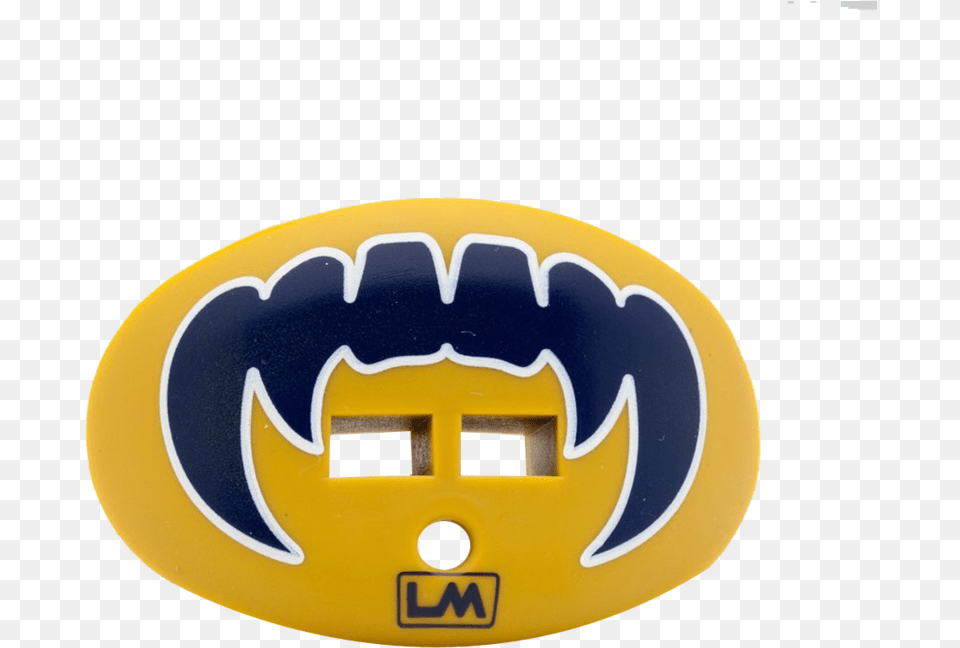 Vampire Fangs Gold Navy Blue Football Loudmouthguards Lip Protector Mouthguard, Accessories, Buckle, Helmet, Logo Free Transparent Png