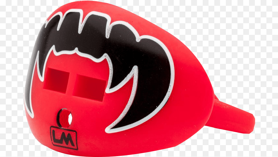 Vampire Fangs Red Football Fang Mouthguard Red And Black, Helmet Png Image