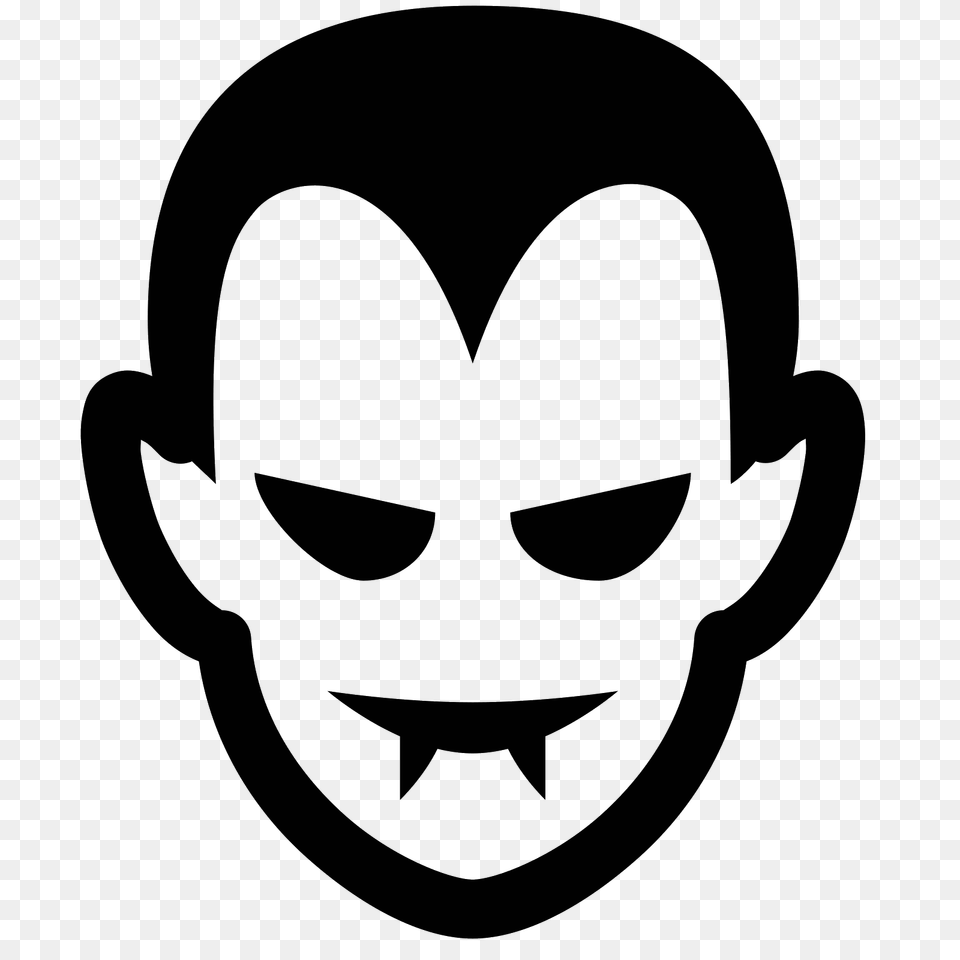 Vampire Icon, Gray Png
