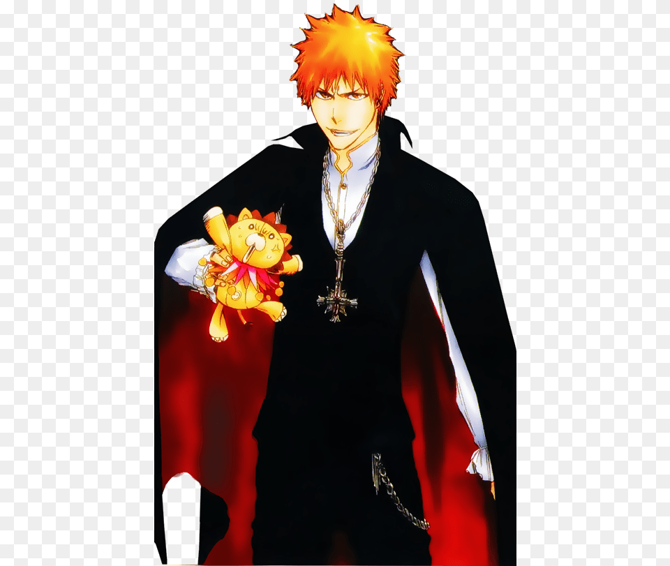 Vampire Kurosaki Ichigo Kon Ichigo Bleach Anime Manga Cartoon, Publication, Book, Comics, Plant Png