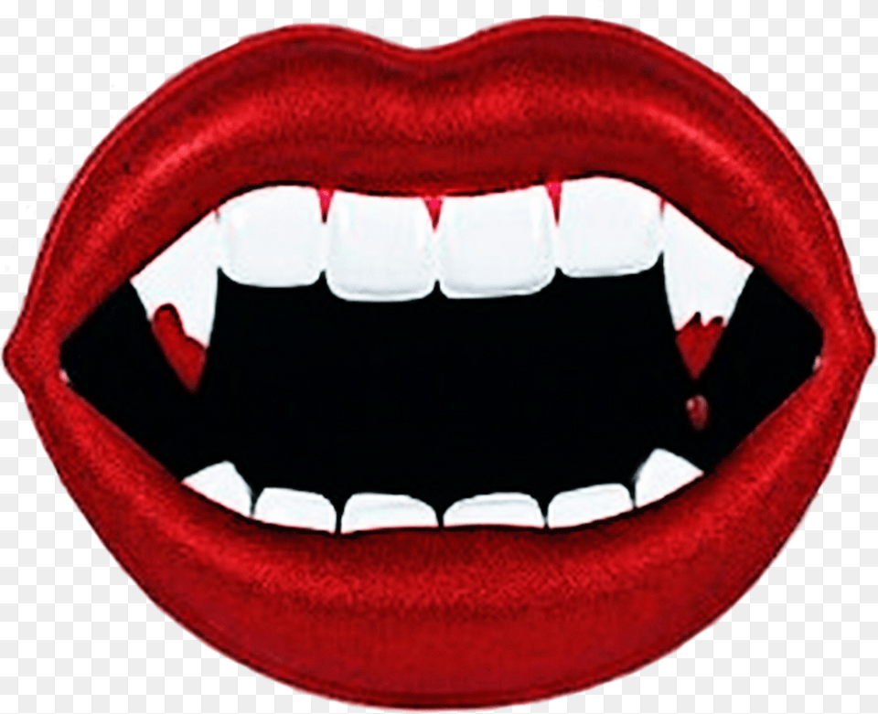 Vampire Lips Redlips Fangs Darkestocean Vampire Teeth Photo Booth, Body Part, Mouth, Person, Baby Free Transparent Png