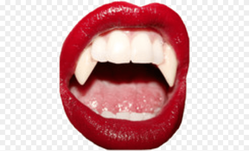 Vampire Lipstick Girls Girl Cute Aesthetic Manic Panic Vampire Red Lipstick, Body Part, Mouth, Person, Teeth Free Png